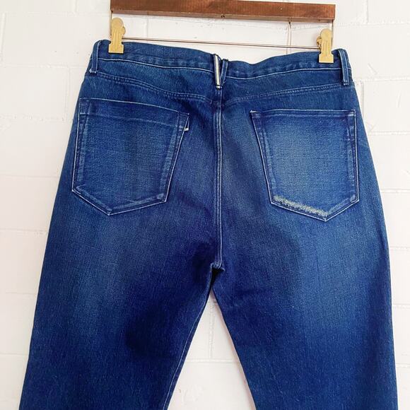 3x1 High Waist Button Fly Fringe Crop Jeans Dark Wash 29 - Picture 8 of 11